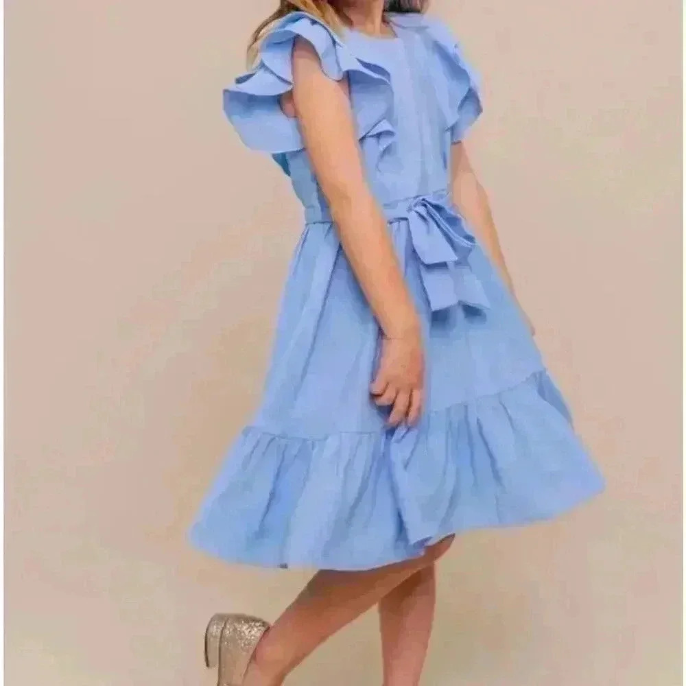 Ivy City Mini Clary Dress in Bluebell - size 9/10